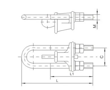 Heavy Duty UT Type Wedge Clamp - Adjustable Hot-Dip Galvanized Guy Wire Strain Clamp (NUT-1, NUT-2, NUT-3, NUT-4) heavy duty ut type wedge clamp adjustable hot dip galvanized guy wire strain clamp (nut 1, nut 2, nut 3, nut 4)