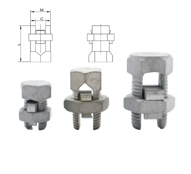 heavy duty split bolt connector high strength electrical wire clamp for copper & aluminum (sizes #10 awg to 1000 mcm)