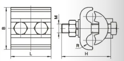 JBTY Copper Special-shaped Parallel Groove Clamp, T2 Copper Cable Connector for Power Line jbty copper special shaped parallel groove clamp, t2 copper cable connector for power line