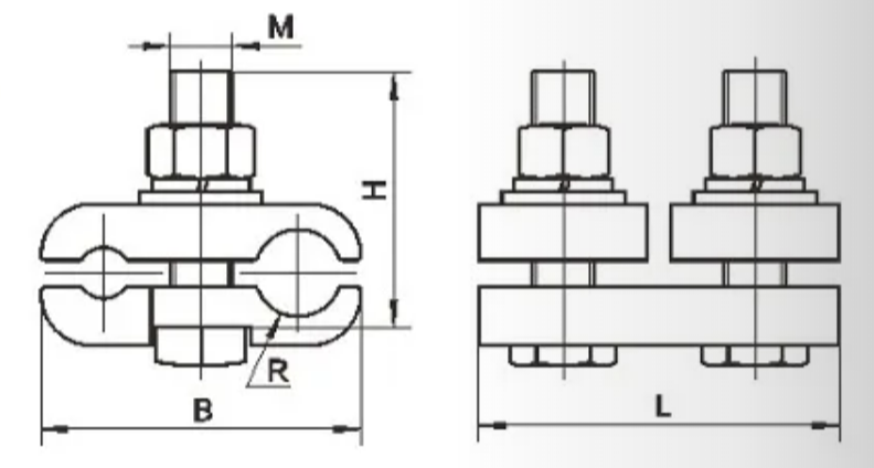 JB Aluminum Parallel Groove Clamp, Aluminum Cable Connector for Overhead Power Line jb aluminum parallel groove clamp, aluminum cable connector for overhead power line