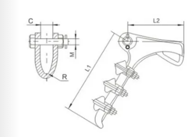 NLD Type Bolted Strain Clamp, Ductile Iron Dead End Clamp for Overhead Power Lines nld type bolted strain clamp, ductile iron dead end clamp for overhead power lines