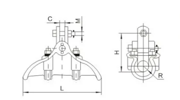 XGF Series Aluminum Suspension Clamp (Top-Support) | HV Transmission Fittings xgf series aluminum suspension clamp (top support) | hv transmission fittings