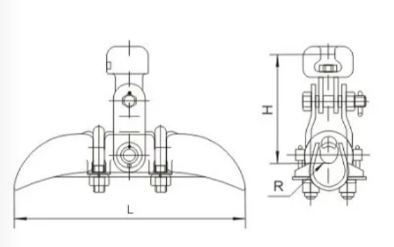 XGU Series Suspension Clamp with Clevis (W-Type) for ACSR Conductor - Hot Dip Galvanized xgu series suspension clamp with clevis (w type) for acsr conductor hot dip galvanized