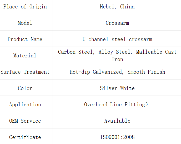 Galvanized U-Channel Transformer Crossarm galvanized u channel transformer crossarm
