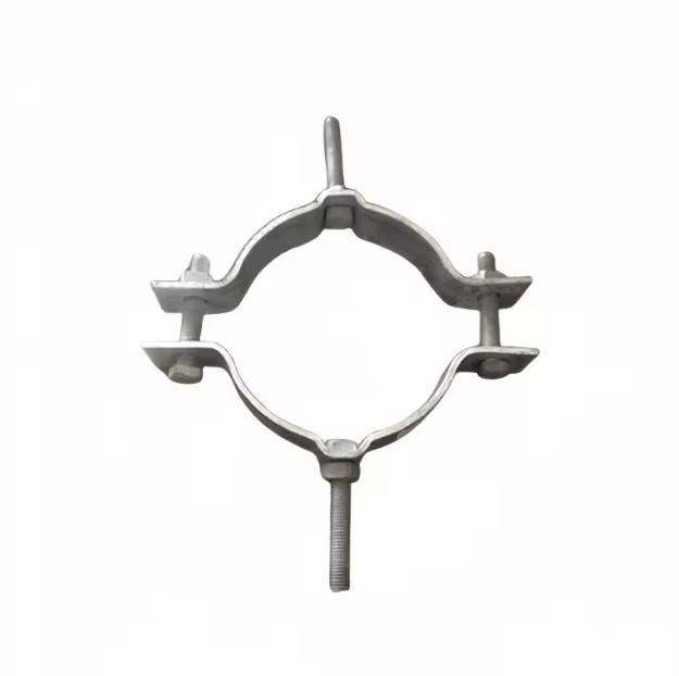 suspension hot dip galvanized pole clamp, guy wire & cable fixing clamp for utility poles