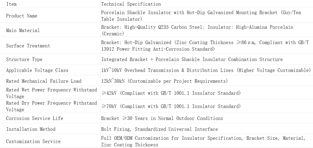 Hot-Dip Galvanized Porcelain Shackle Insulator hot dip galvanized porcelain shackle insulator