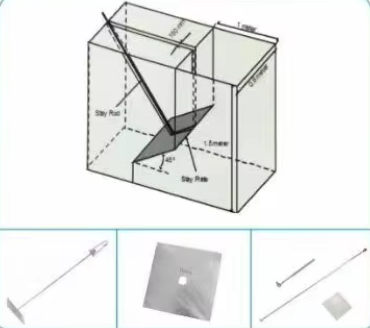 hot dip galvanized bow type stay set / stay rod for overhead power lines