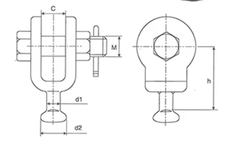 Forged Steel Ball Clevis (QS & QU Type) with High-Tensile Bolt & Nut forged steel ball clevis (qs & qu type) with high tensile bolt & nut