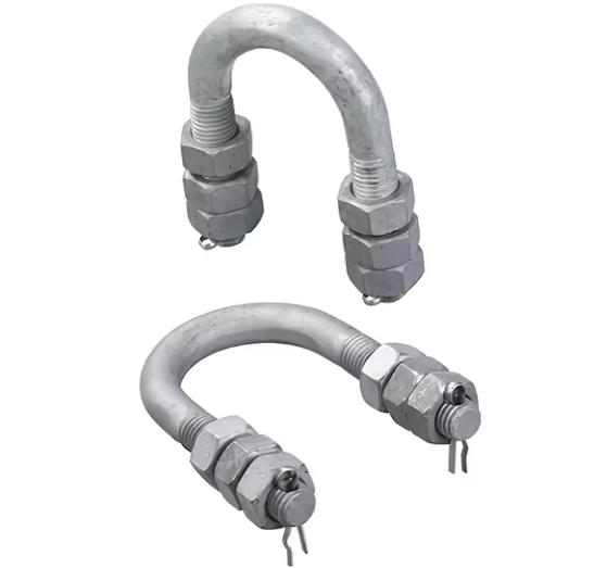 hot dip galvanized forged steel u shackle (u type link) for overhead power line fittings