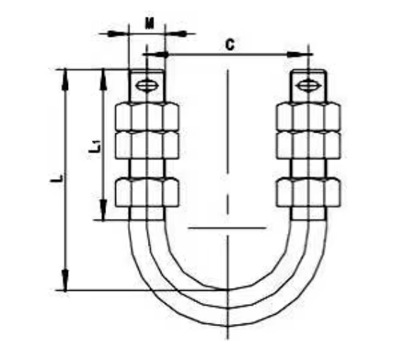 Hot-Dip Galvanized Forged Steel U-Shackle (U-Type Link) for Overhead Power Line Fittings hot dip galvanized forged steel u shackle (u type link) for overhead power line fittings