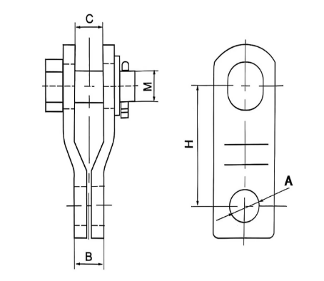 ot-Dip Galvanized Forged Steel PS-Type Parallel Clevis Plate for Overhead Power Transmission Lines hot dip galvanized forged steel ps type parallel clevis plate for overhead power transmission lines
