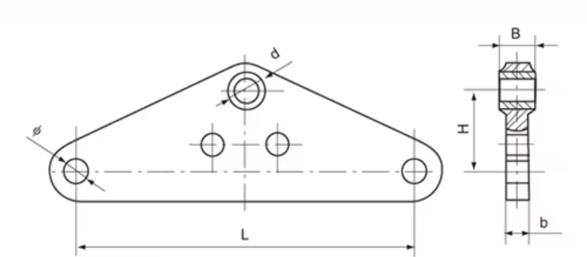 High-Strength PT Type Yoke Plate | Triangle Link Plate for Insulator Strings high strength pt type yoke plate | triangle link plate for insulator strings